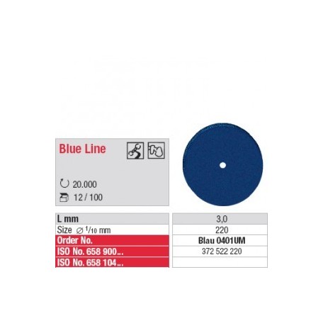Polissoir Blue Line non monté Roue 22 mm (x100)